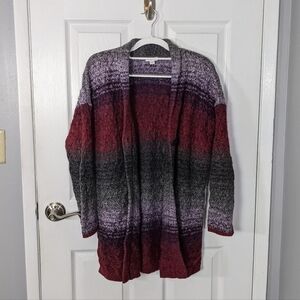 J. Jill Oversized Ombre Cable Knit Single Button Multicolor Sweater Size‎ XS